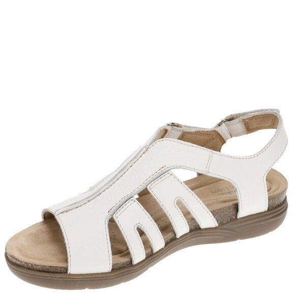 Clarks Womens April Belle Strappy Slingback Sandals White Leather 8 MSRP $94 - Picture 3 of 5